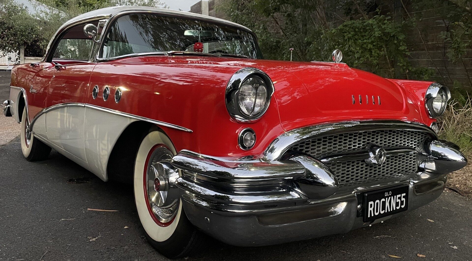 Elvis vintage classic car hire Brisbane side profile